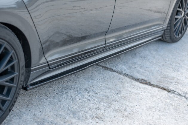 Seitenschweller Ansatz (Paar) passend für VW Passat R-Line B8 schwarz Hochglanz