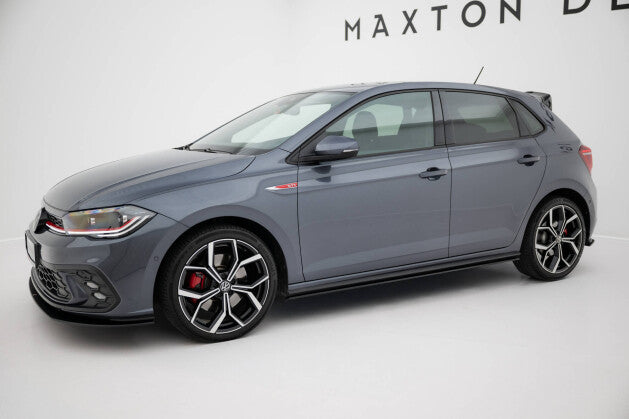 Seitenschweller Ansatz (Paar) passend für VW Polo GTI Mk6 FL roter Kern