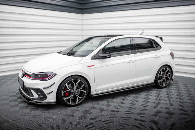 Seitenschweller Ansatz (Paar) passend für VW Polo GTI Mk6 FL schwarz Hochglanz