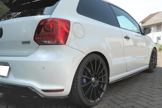 Seitenschweller Ansatz (Paar) passend für VW Polo WRC Mk5 schwarz Hochglanz