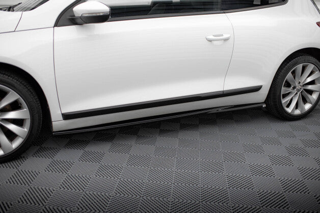 Seitenschweller Ansatz (Paar) passend für VW Scirocco Mk3 FL schwarz Hochglanz