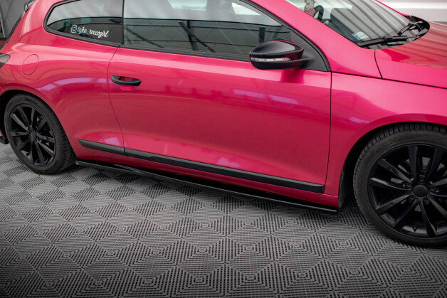 Seitenschweller Ansatz (Paar) passend für VW Scirocco Mk3 schwarz Hochglanz