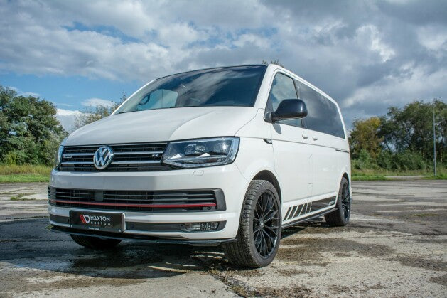 Seitenschweller Ansatz (Paar) passend für VW T6 schwarz Hochglanz