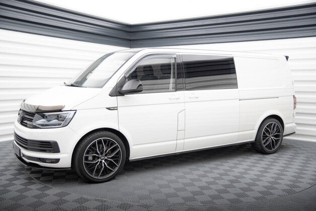 Seitenschweller Ansatz (Paar) passend für VW T6.1 Long schwarz Hochglanz