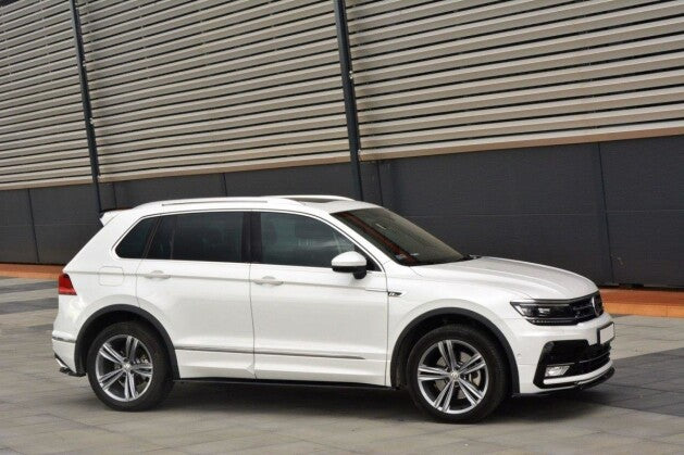 Seitenschweller Ansatz (Paar) passend für VW Tiguan R-Line Mk2 schwarz Hochglanz