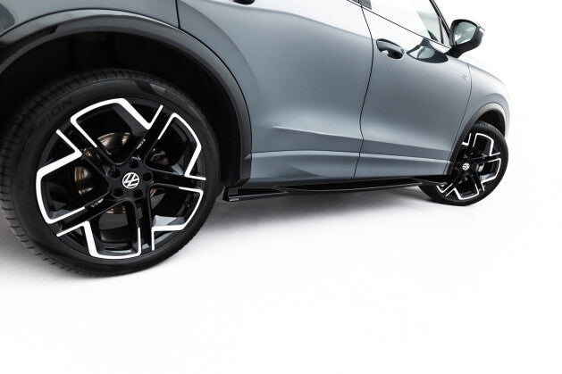 Seitenschweller Ansatz (Paar) passend für VW Tiguan R-Line Mk3 schwarz Hochglanz