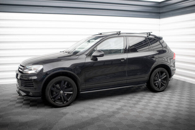 Seitenschweller Ansatz (Paar) passend für VW Touareg Mk2 schwarz Hochglanz