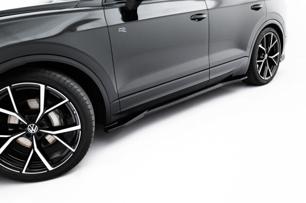 Seitenschweller Ansatz (Paar) passend für VW Touareg R-Line Mk3 FL schwarz Hochglanz