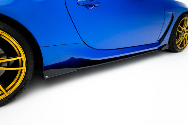 Seitenschweller Ansatz (Paar) V.1 + Flaps passend für Subaru BRZ Mk2 schwarz Hochglanz (4255647837687)