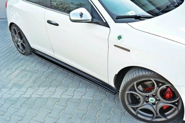 Seitenschweller Ansatz (Paar) V.1 passend für Alfa Romeo Giulietta schwarz Hochglanz