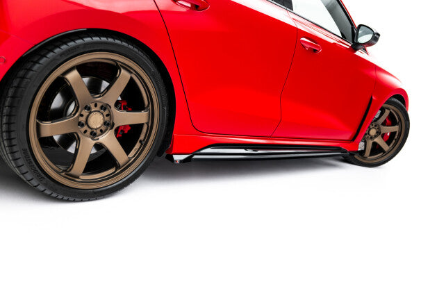 Seitenschweller Ansatz (Paar) V.1 passend für Audi RS3 Sportback 8Y FL schwarz Hochglanz