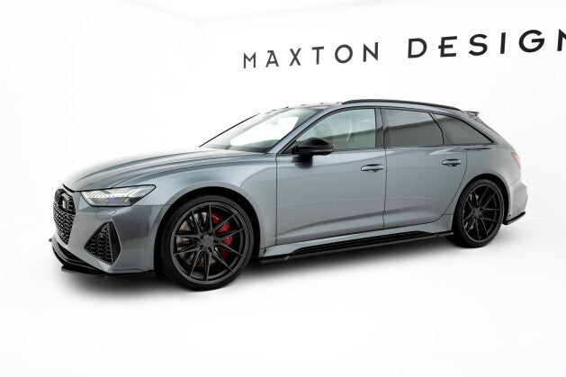 Seitenschweller Ansatz (Paar) V.1 passend für Audi RS6 C8 / C8 FL schwarz Hochglanz