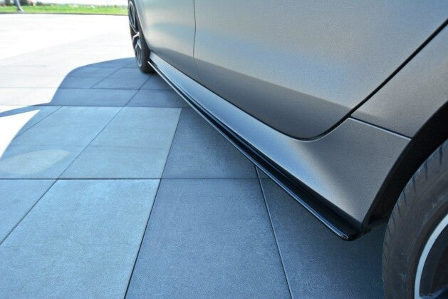 Seitenschweller Ansatz (Paar) V.1 passend für Audi RS7 C7 schwarz Hochglanz