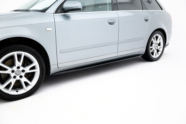 Seitenschweller Ansatz (Paar) V.1 passend für Audi S4 / A4 / A4 S-Line B6 / B7 schwarz Hochglanz