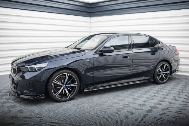 Seitenschweller Ansatz (Paar) V.1 passend für BMW 5er M-Paket Limousine / Touring G60 / G61 schwarz Hochglanz