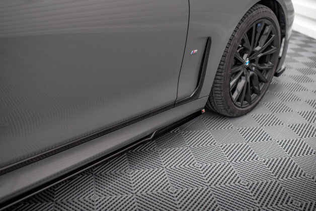Seitenschweller Ansatz (Paar) V.1 passend für BMW 7 M-Paket G11 schwarz Hochglanz