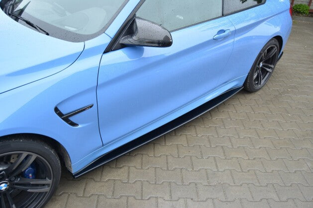 Seitenschweller Ansatz (Paar) V.1 passend für BMW M4 F82 schwarz Hochglanz
