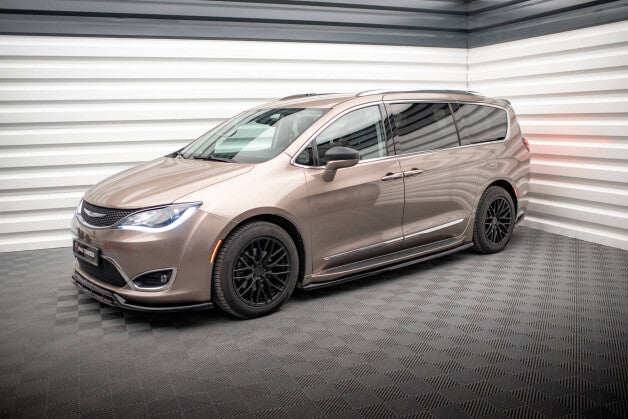 Seitenschweller Ansatz (Paar) V.1 passend für Chrysler Pacifica Mk2 schwarz Hochglanz