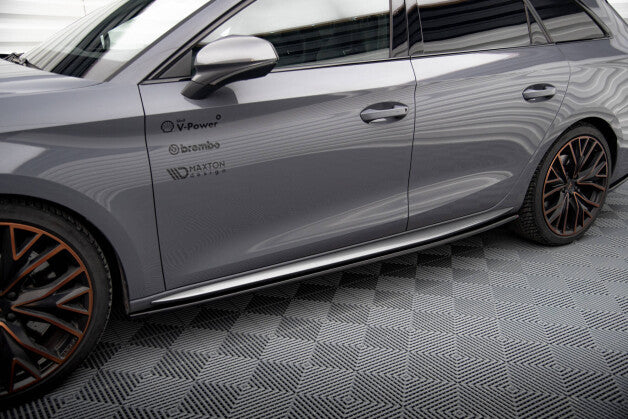 Seitenschweller Ansatz (Paar) V.1 passend für CUPRA Leon ST / Hatchback Aero Mk1 FL schwarz Hochglanz