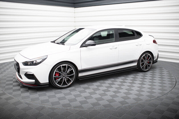 Seitenschweller Ansatz (Paar) V.1 passend für Hyundai I30 N Mk3 Hatchback / Fastback schwarz Hochglanz