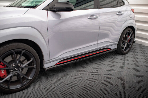 Seitenschweller Ansatz (Paar) V.1 passend für Hyundai Kona N Mk1 schwarz Hochglanz