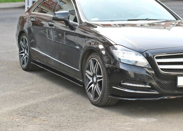 Seitenschweller Ansatz (Paar) V.1 passend für Mercedes CLS C218 schwarz Hochglanz