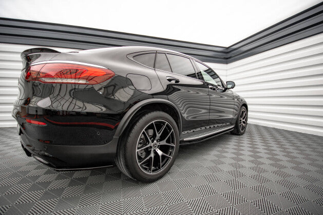 Seitenschweller Ansatz (Paar) V.1 passend für Mercedes GLC Coupe AMG-Line C253 FL schwarz Hochglanz