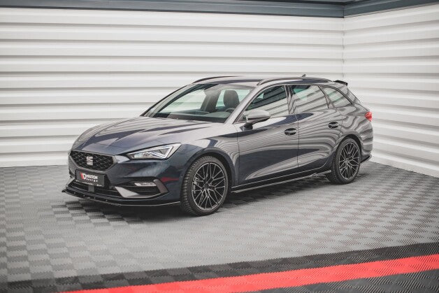 Seitenschweller Ansatz (Paar) V.1 passend für Seat Leon FR ST / Hatchback Mk4 / CUPRA Leon ST / Hatchback Mk1 / Mk1 FL schwarz Hochglanz