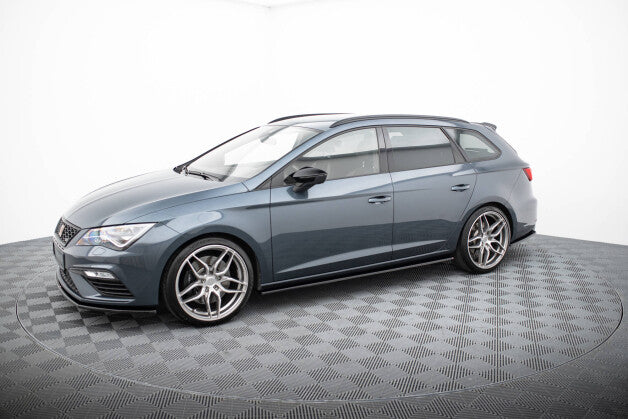 Seitenschweller Ansatz (Paar) V.1 passend für Seat Leon Mk3 CUPRA/ FR FL schwarz Hochglanz