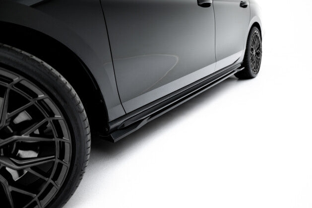 Seitenschweller Ansatz (Paar) V.1 passend für Skoda Superb Sportline Mk4 schwarz Hochglanz
