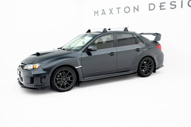 Seitenschweller Ansatz (Paar) V.1 passend für Subaru Impreza WRX STI Mk3 FL schwarz Hochglanz