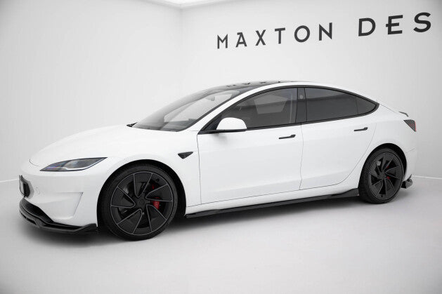 Seitenschweller Ansatz (Paar) V.1 passend für Tesla Model 3 Performance Mk1 FL schwarz Hochglanz