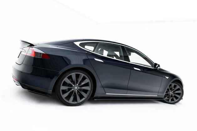 Seitenschweller Ansatz (Paar) V.1 passend für Tesla Model S Mk1 schwarz Hochglanz