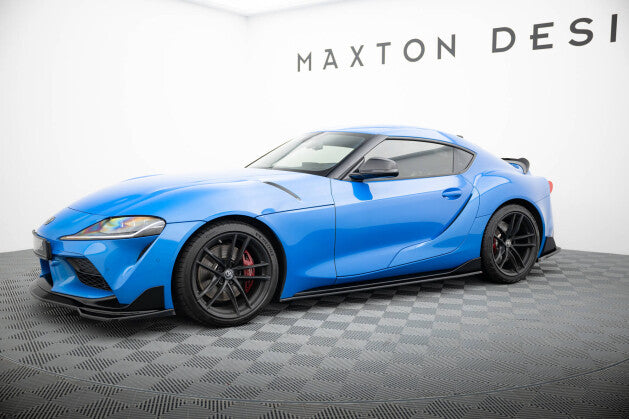 Seitenschweller Ansatz (Paar) V.1 passend für Toyota Supra Mk5 schwarz Hochglanz