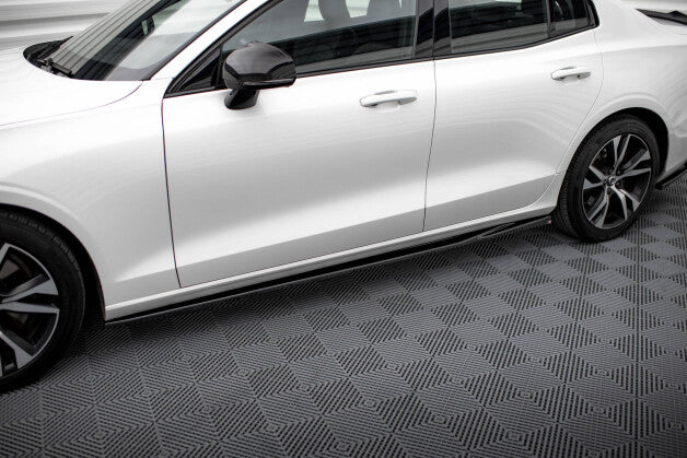 Seitenschweller Ansatz (Paar) V.1 passend für Volvo S60/V60 R-Design Mk3 schwarz Hochglanz