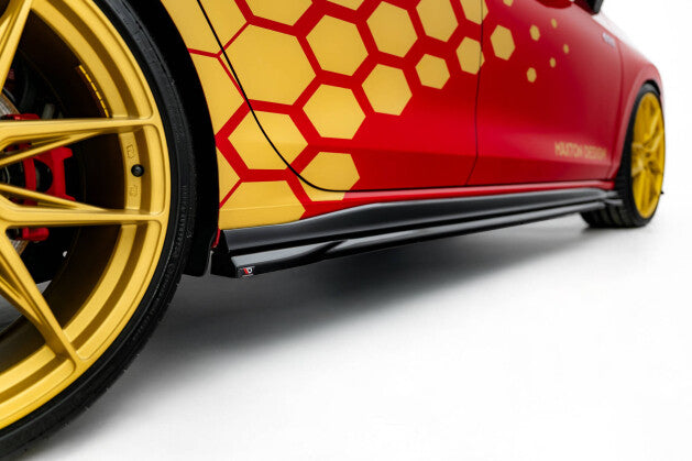 Seitenschweller Ansatz (Paar) V.1 passend für VW Golf GTI Clubsport Mk8 FL schwarz Hochglanz