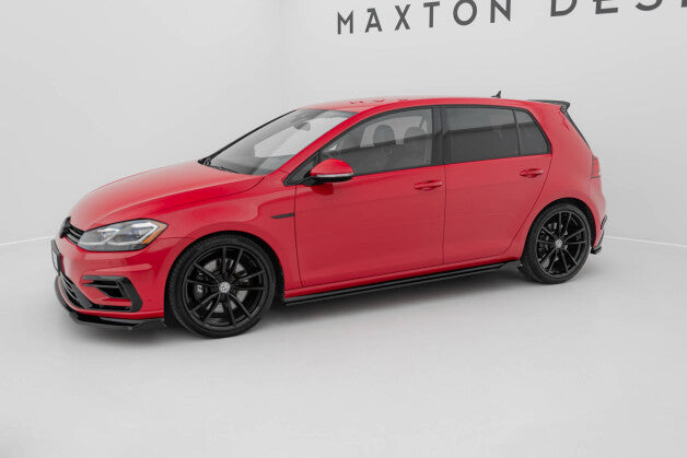 Seitenschweller Ansatz (Paar) V.1 passend für VW Golf R / R-Line Mk7 FL schwarz Hochglanz