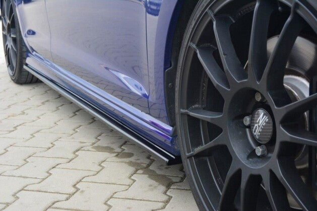 Seitenschweller Ansatz (Paar) V.1 passend für VW Golf R / R-Line Mk7 schwarz Hochglanz