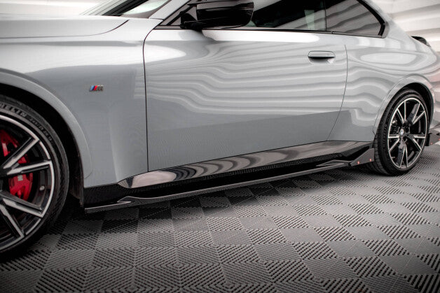 Seitenschweller Ansatz (Paar) V.2 + Flaps passend für BMW 2 Coupe M-Paket / M240i G42