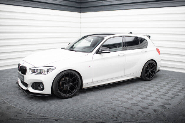Seitenschweller Ansatz (Paar) V.2 passend für BMW 1er F20 M135i / M140i / M-Paket roter Kern