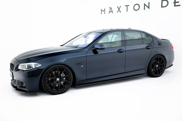 Seitenschweller Ansatz (Paar) V.2 passend für BMW 5er F10/F11 M-Paket / M5 schwarz Hochglanz