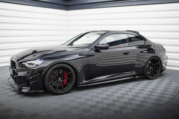 Seitenschweller Ansatz (Paar) V.2 passend für BMW M2 G87 schwarz Hochglanz