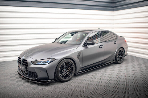 Seitenschweller Ansatz (Paar) V.2 passend für BMW M3 Limousine / Touring G80 / G81 schwarz Hochglanz