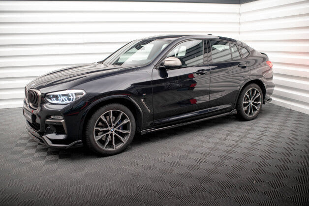 Seitenschweller Ansatz (Paar) V.2 passend für BMW X4 M-Paket G02 schwarz Hochglanz