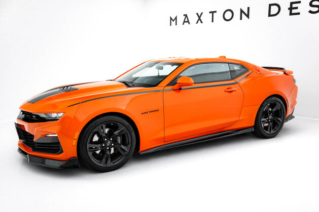 Seitenschweller Ansatz (Paar) V.2 passend für Chevrolet Camaro SS Mk6 FL schwarz Hochglanz