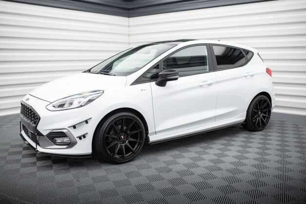 Seitenschweller Ansatz (Paar) V.2 passend für Ford Fiesta Mk8 ST / ST-Line schwarz Hochglanz (4255647820313)