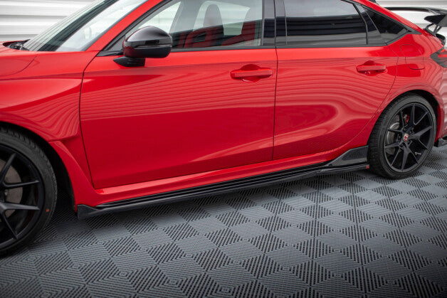 Seitenschweller Ansatz (Paar) V.2 passend für Honda Civic Type-R Mk 11 schwarz Hochglanz