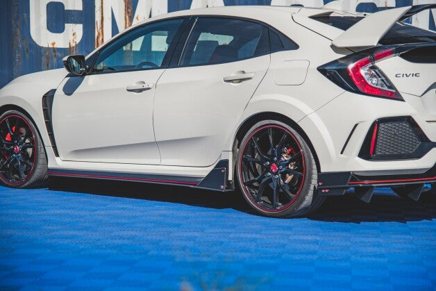 Seitenschweller Ansatz (Paar) V.2 passend für Honda Civic Type-R Mk10 / Mk10 FL roter Kern