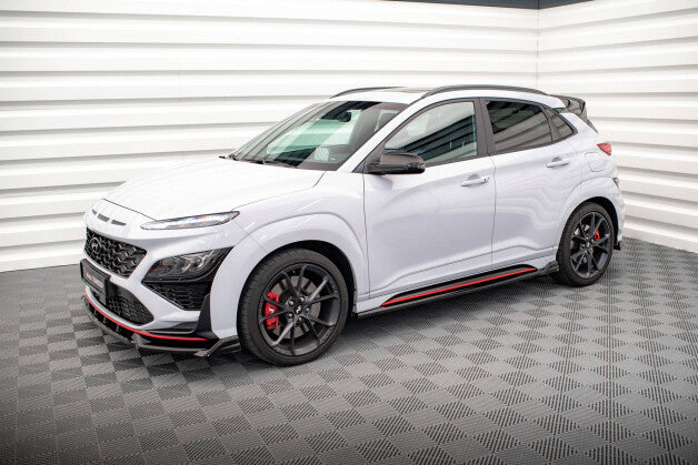 Seitenschweller Ansatz (Paar) V.2 passend für Hyundai Kona N Mk1 schwarz Hochglanz