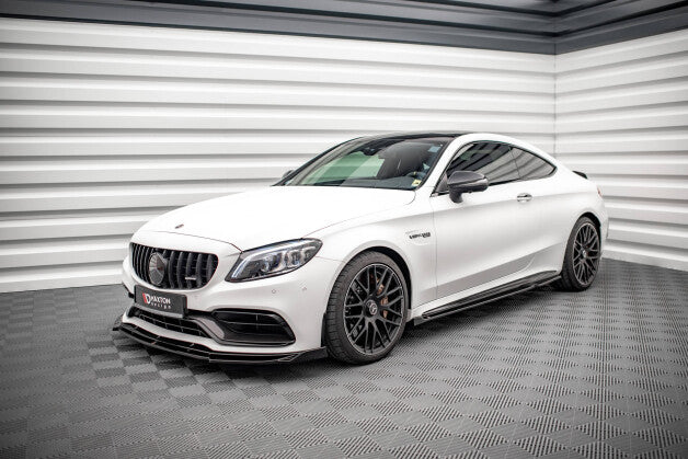 Seitenschweller Ansatz (Paar) V.2 passend für Mercedes-AMG C 63 AMG Coupe C205 FL schwarz Hochglanz